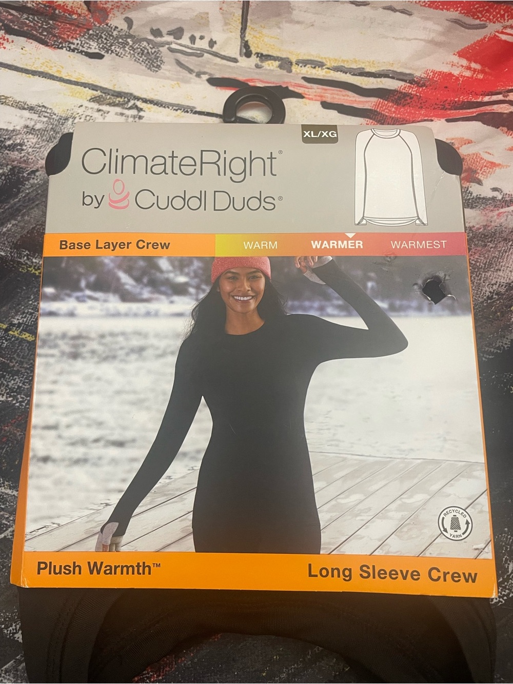 ClimateRight by Cuddl‎ Duds Women’s Base Layer Plush Warmth Black XL NEW